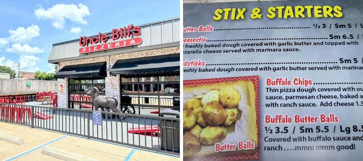 Uncle Bills Pizzeria Menu